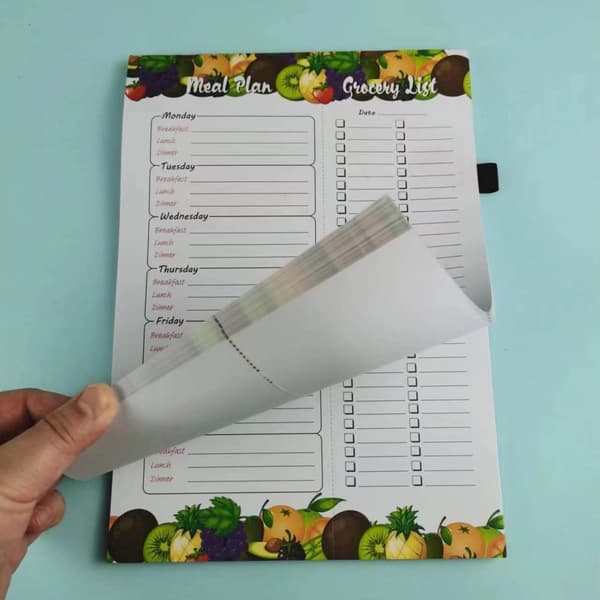INF Ugeplanlægningsnotesbog med penneholder og sticky notes 0