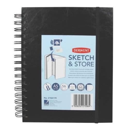 DERWENT KARTONG RITNINGSBOK 165 GSM 56 ARK A5 PORTRÄTT