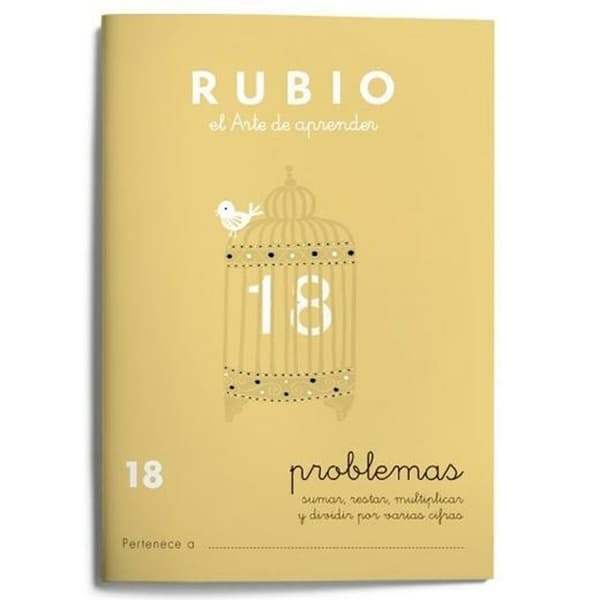 Matematik övningsbok Rubio Nº 18 A5 spanska 20 Blad (10 antal)