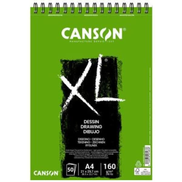 Tegneblok Canson XL Drawing Hvid A4 5 enheder 50 Ark 160 g/m2