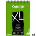 Miniatyrbillede 1 af 3: Tegneblok Canson XL Drawing Hvid A4 5 enheder 50 Ark 160 g/m2