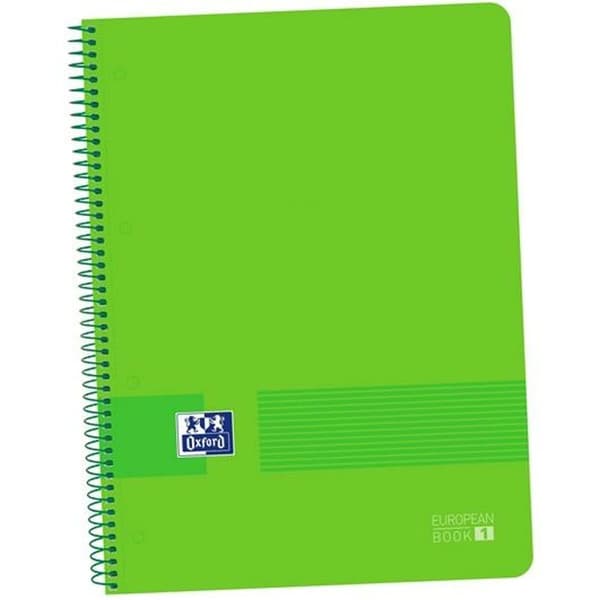 Notesbog Oxford Live&Go Grøn A4 A4+ 80 Ark 5 Dele