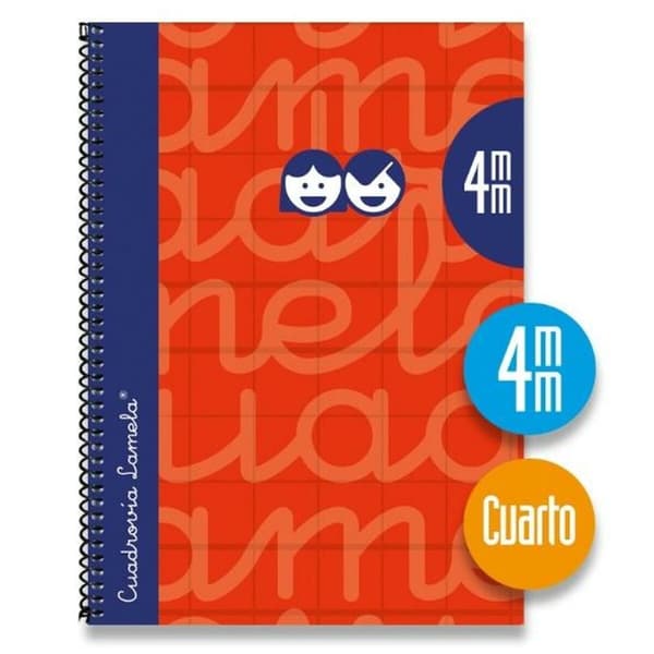 Notesbog Lamela Rød Kvarter 5 Dele 80 Ark