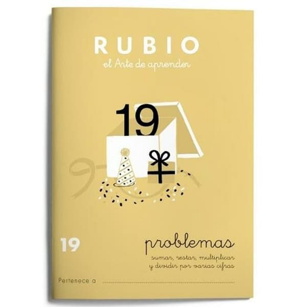Matematikhæfte Rubio Nº19 A5 Spansk 20 Ark (10 enheder)