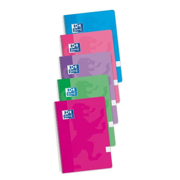 Sæt af opgavehæfter Oxford Multifarvet Din A4 80 Ark 21,5 x 31,5 cm 5 Dele