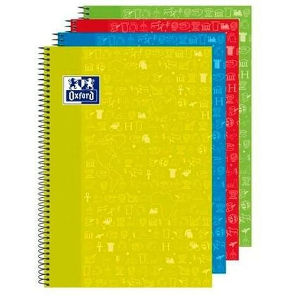 Notesbog Oxford Write & Erase Multifarvet Din A4 80 Ark 21,5 x 31,5 cm 4 Dele