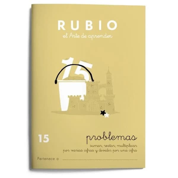 Matematikhæfte Rubio Nº15 A5 Spansk 20 Ark (10 enheder)