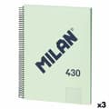 Miniatyrbillede 1 af 4: Notesbog Milan 430 Grøn A4 80 Ark (3 enheder)