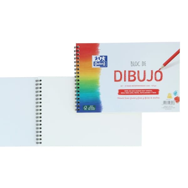 Tegneblok Oxford Hvid A5+ 20 Ark (5 enheder)