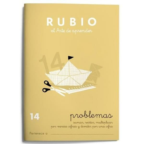 Matematikhæfte Rubio Nº 14 A5 Spansk 20 Ark (10 enheder)
