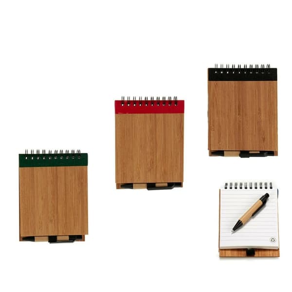 Wire-sidottu vihko kuulakärkikynällä Pincello AR1810135 1 x 10 x 13 cm Bambu (24 osaa)