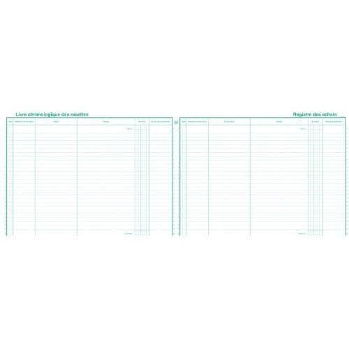 Receptbok - Exacompta - 4410E - Format 24x32 cm - 80 sidor - Grön färg