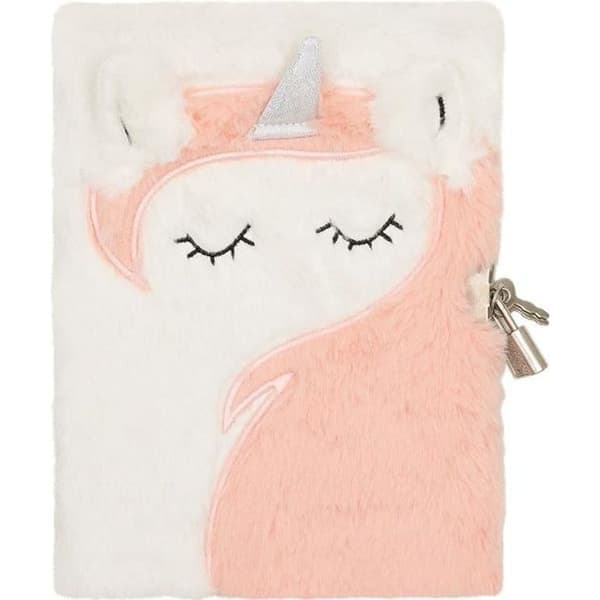 Diary Plysch Unicorn Coral - Draeger Paris