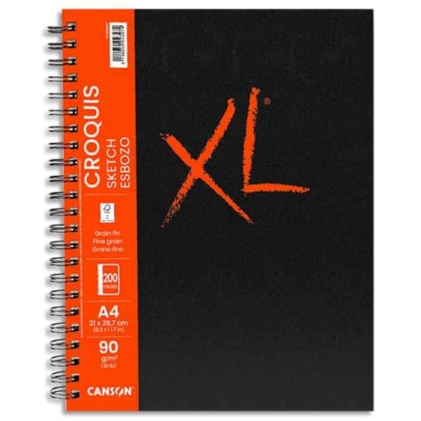 Canson XL Notebook - Skiss - Elfenben - A4 - 90 g - 100 ark