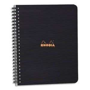RHODIA Spiral anteckningsbok svart omslag PP 16x21...
