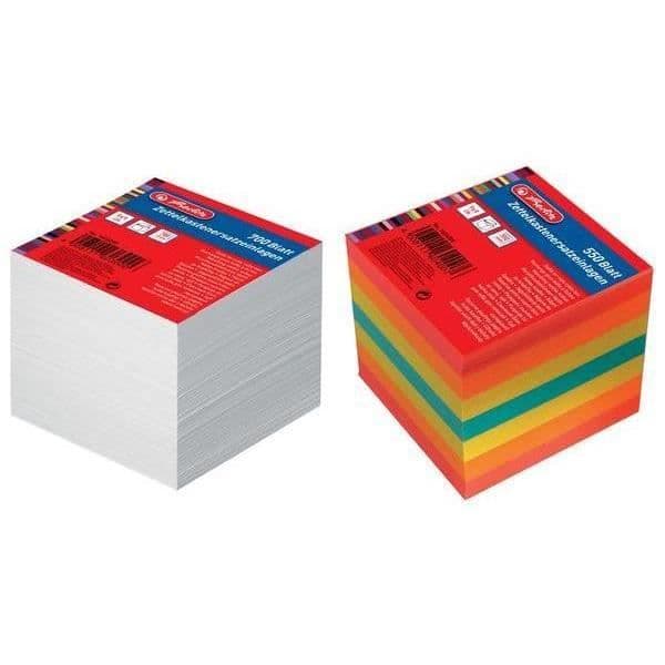 Omladdningspapper för anteckningsblock - HERLITZ - 90 x 90 mm - 700 ark - 80 g/m2 - Vit
