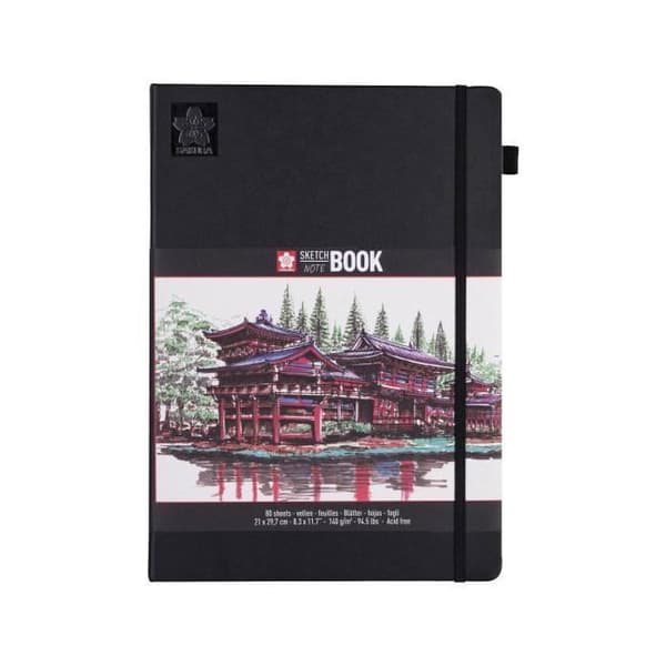 Skissbok 21 x 29,7 cm 140g 80 ark - SAKURA - Skissbok - Vit - Vuxen - Blandat
