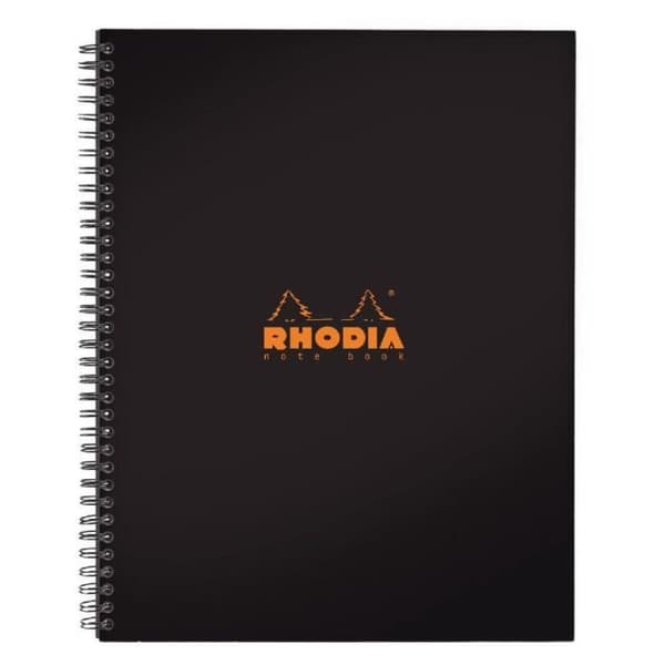 Spiral Notebook - A4 maxi-format (90 g-m2) - 160 raderade sidor - Svart färg