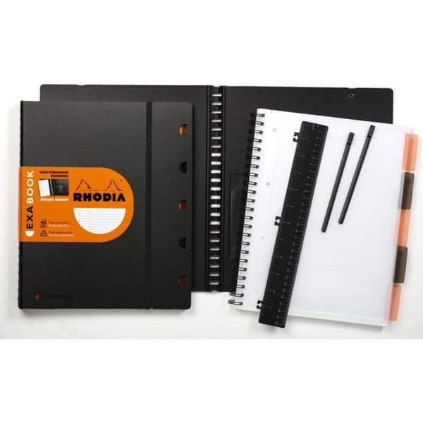 A4 anteckningsbok - EXACOMPTA - Rhodia Exabook - 160 sidor - Spiral - Små rutor 5x5