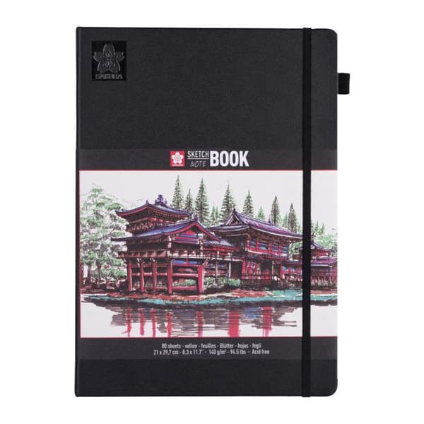 Skissbok 21 x 29,7 cm 140g 80 ark - SAKURA - Skissbok - Vit - Vuxen - Blandat