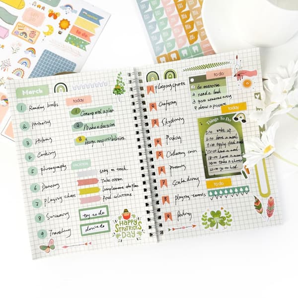 INF Skrivbar Selvklebende Planner Klistremerkebok Model 1