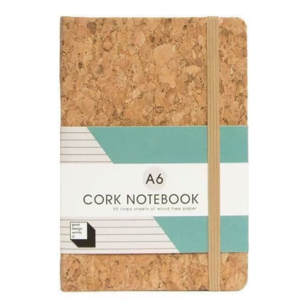 Suck UK anteckningsbok A6 - 14,2 x 10 cm kork/brunt papper