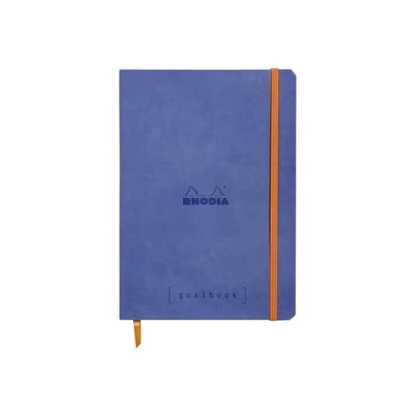 Anteckningsbok - RHODIA - Rhodiarama Goalbook A5 - 120 blad - Sapphireblå omslag - Små rutor