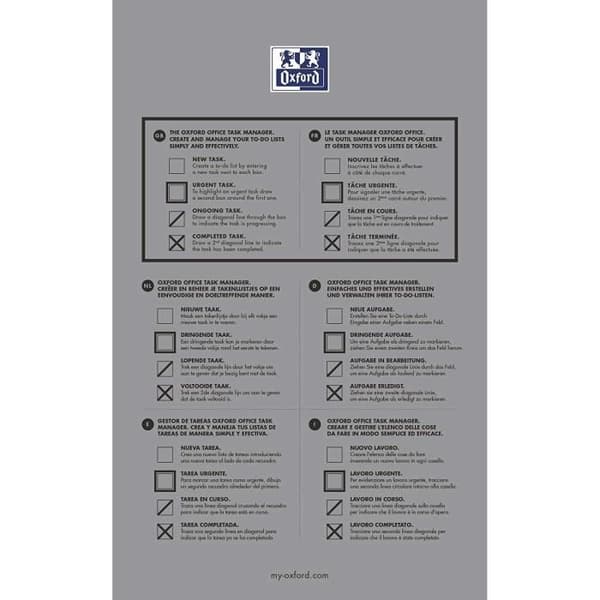 Bloc Notes TASK MANAGER Spirale Topp 125x200 140P 90G LINJE 8
