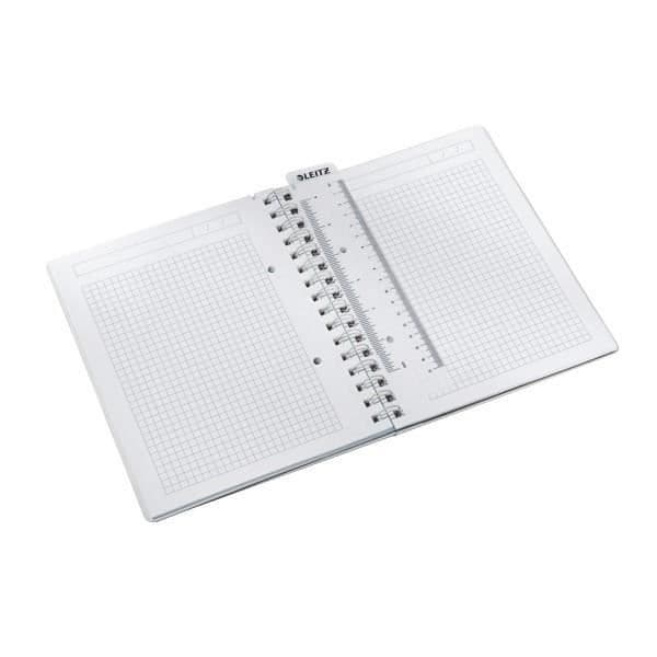 LEITZ WOW A5 Notebook - 5 x 5 - Spiral - Metalliskt lila PP-omslag