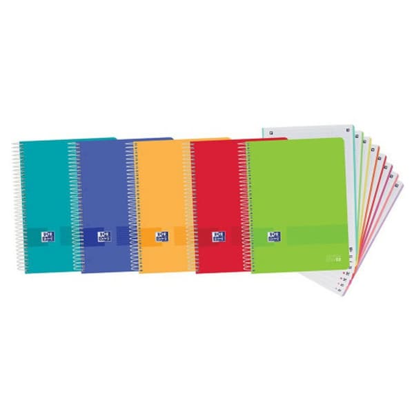 Uppsättning av övningsböcker Oxford Multicolour A4 160 Blad (5 antal)
