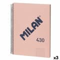 Pikkukuva 1 / 4: Muistikirja Milan 430 Pinkki A4 80 Levyt (3 osaa)