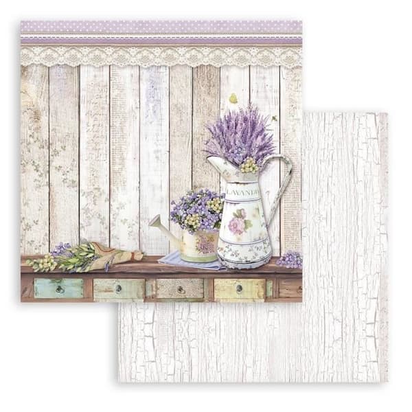 Scrapbookingpapper - STAMPERIA - Provence - Set med 10 ark - 30,5x30,5 cm - Blandat