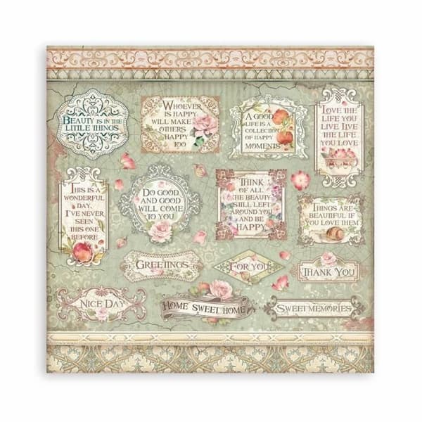 Scrapbookingpapper - STAMPERIA - Casa Granada - 10 ark - 30,5x30,5 cm - Blandat