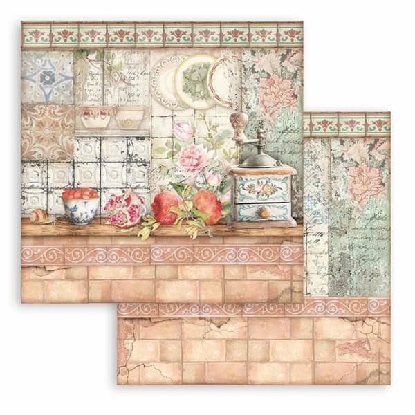 Scrapbookingpapper - STAMPERIA - Casa Granada - 10 ark - 30,5x30,5 cm - Blandat
