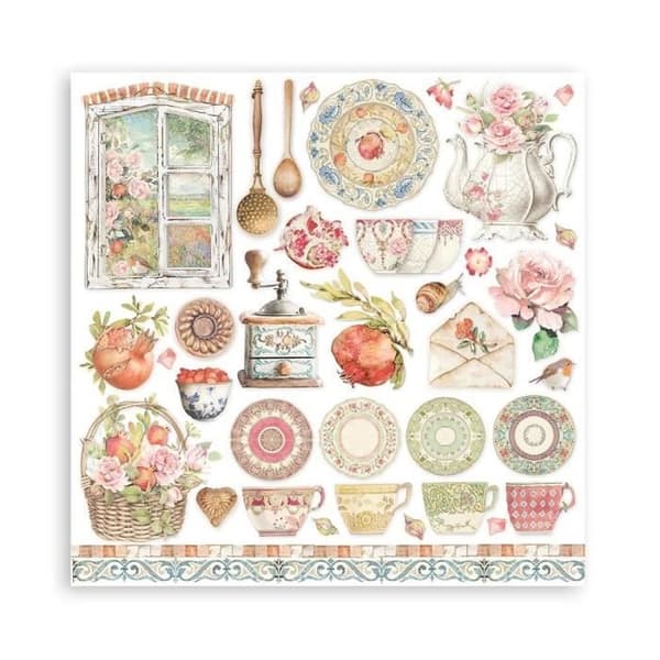 Scrapbookingpapper - STAMPERIA - Casa Granada - 10 ark - 30,5x30,5 cm - Blandat