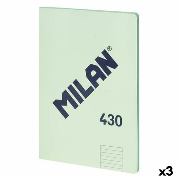 Notesbog Milan 430 Grøn A4 48 Ark 21 x 29,7 cm (3 enheder)
