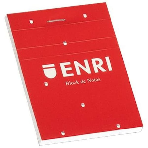 Notesblokken ENRI Rød A7 80 Ark (10 enheder)