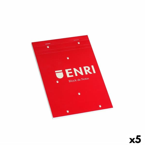 Papirpose ENRI Rød A5 80 Ark 4 mm (5 enheder)