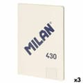 Miniatyrbillede 1 af 6: Notesbog Milan 430 Beige A4 48 Ark 21 x 29,7 cm (3 enheder)