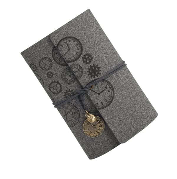 INF Vintage PU-läderanteckningsbok med remstängning