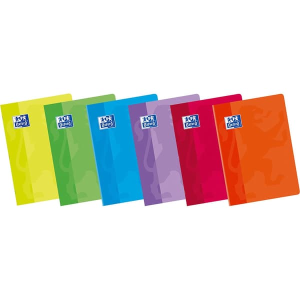Oxford Hamelin Stapled Notebooks A4 Guideline 35 Soft Cover Cardboard 48 Sheets Package 10 Units Assorted Colors Colors