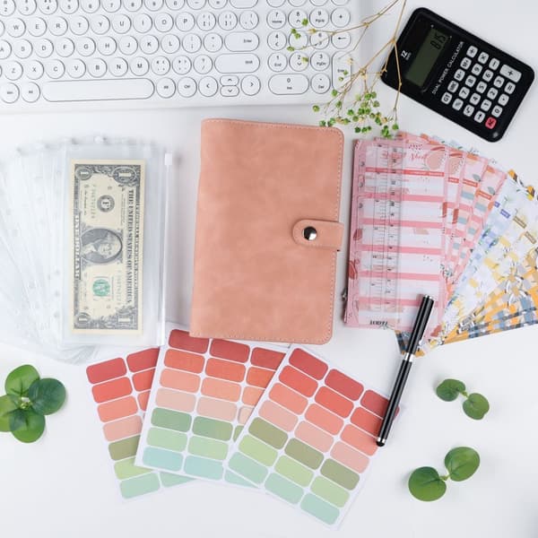 INF A6 Budget Planner med kontantkuverter 0