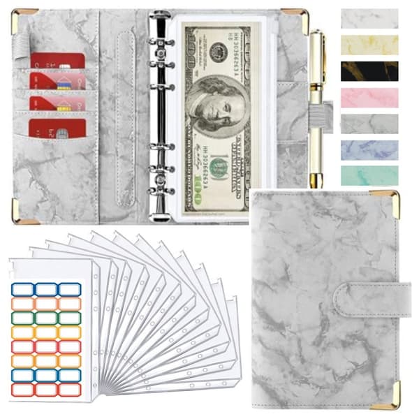 INF Marble A6 Notebook med skyddsomslag och tillbehör 0