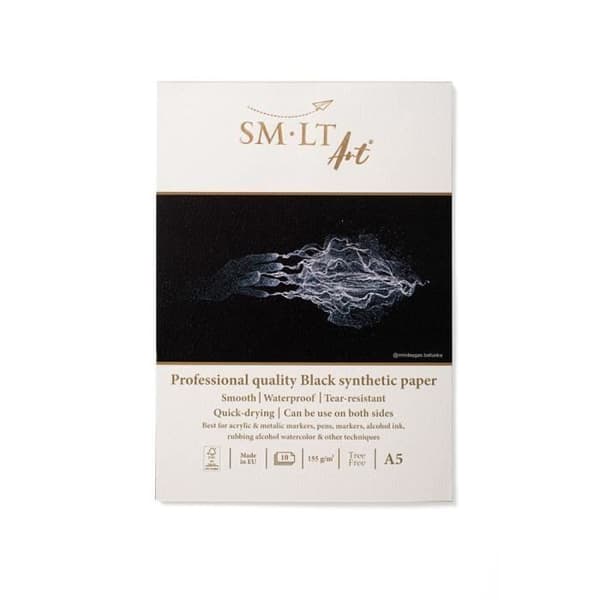 SM-LT Fine Art Pad - Yupo svart - A5 - 10 ark - 155 gsm