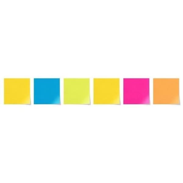 Bloc-notes - POST-IT - Färger Rio - 76 x 76 mm - Paket med 6 - Super Sticky