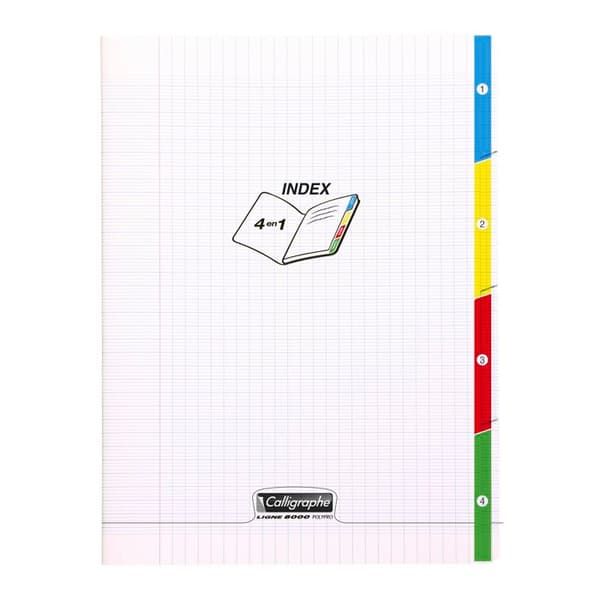 Notebook - Calligrapher - 8000 - 4 index - POLYPRO - 240 x 320 mm - Svart