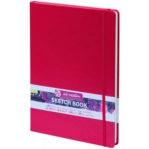 Skissbok - Royal Talens - A4-format - 80 ark - 140g - Röd