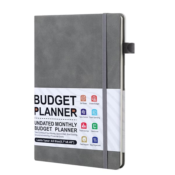 INF A5 tekonahkainen muistikirja hihnalla - Budget Planner