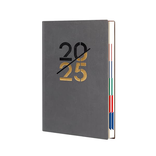 INF 2025 A5 præget notesbog