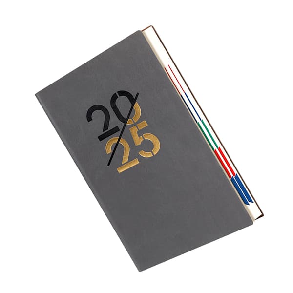 INF 2025 A5 præget notesbog